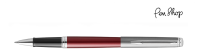 Waterman Hemisphere Essential Sandblasted Steel / Red / Chrome Plated Rollerballs
